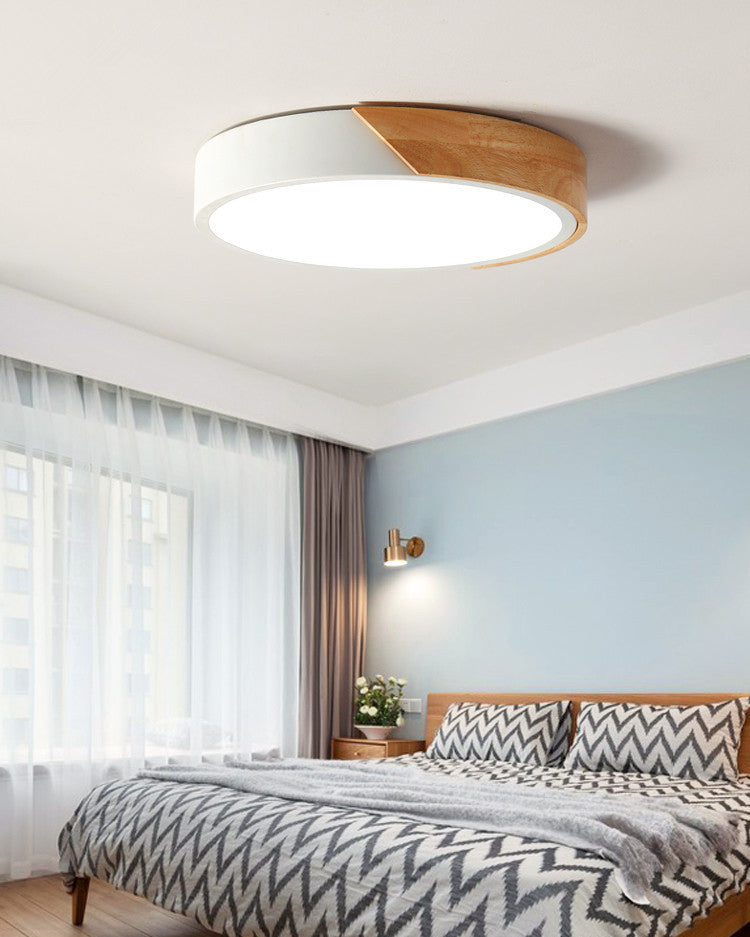 Plafonnier LED macaron encastré en forme de cercle, plafonnier Anti-poussière pour chambre à coucher