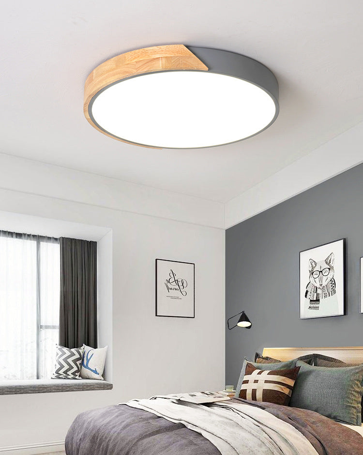 Plafonnier LED macaron encastré en forme de cercle, plafonnier Anti-poussière pour chambre à coucher