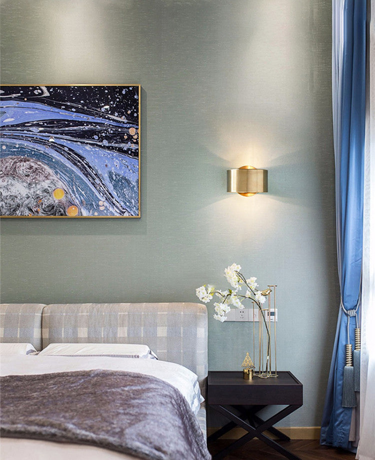 Cylinderical Sconce Light Fixture Modern Minimalist Style Metal 1 Light Sconces