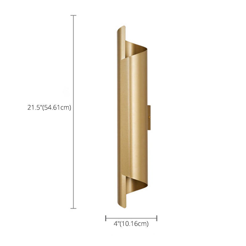 Light Modern Luxury Style Cylinderical Sconce Light Fixture Metal 1 Light Sconces