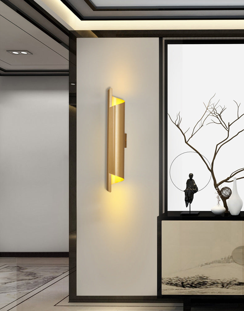 Light Modern Luxury Style Cylinderical Sconce Light Fixture Metal 1 Light Sconces