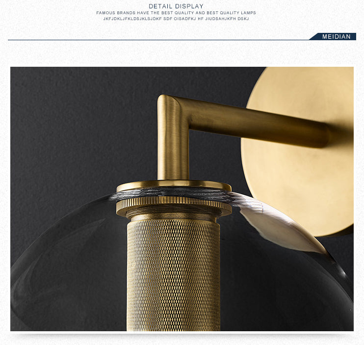 Retro Minimalist Style Cone Sconce Light Fixture Glass Sconces for Bedroom