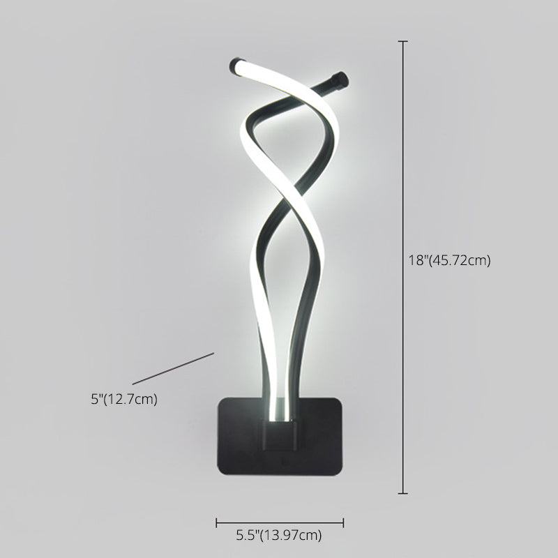 Twist Sconce Light Fixture Modern Minimalist Style Plastic Sconces for Living Room