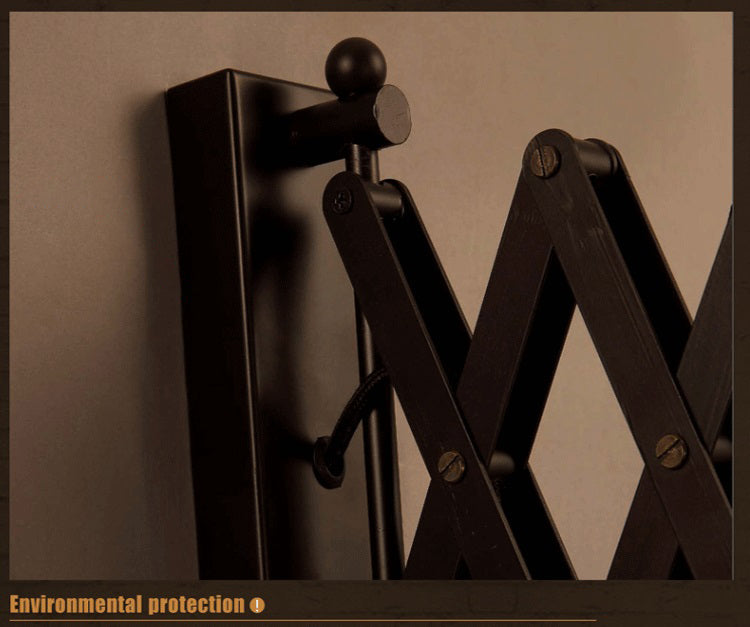 American Retro Industrial Style Swing Arm Wall Lampe 1 leichte Metallleuchten