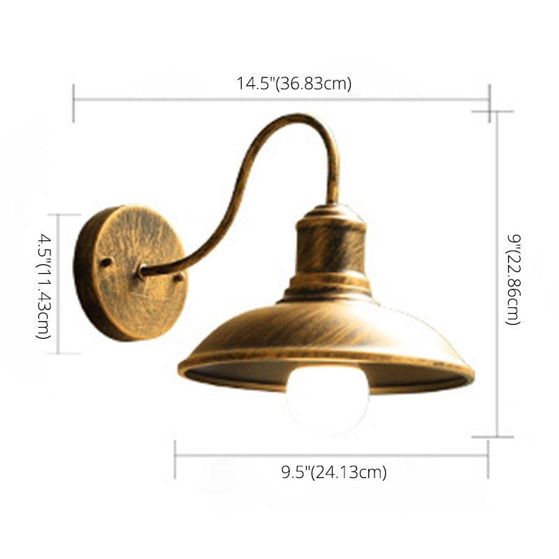 Retro Industrial Style Schwanenhals Stamm Wandleuchte 1 Lichtmetall -Leuchten