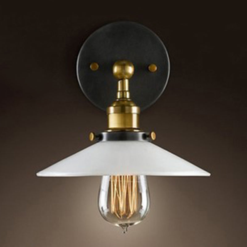 Bewaffnete Metallwandleuchten Amerikaner Retro Industrial Style 1 Lichtleuchte