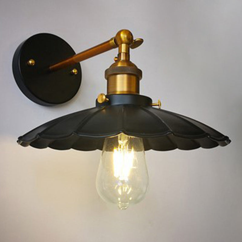 Bewaffnete Metallwandleuchten Amerikaner Retro Industrial Style 1 Lichtleuchte