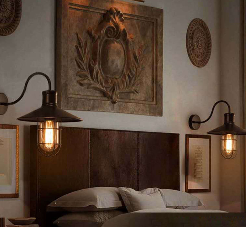 Cone Metal Sconce Light Fixture American Retro Industrial Style 1 Light Sconces