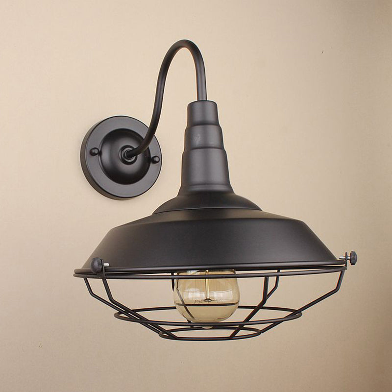 Retro Industrial Style Schwanenhals Stamm Wandleuchte 1 Lichtmetall -Leuchten