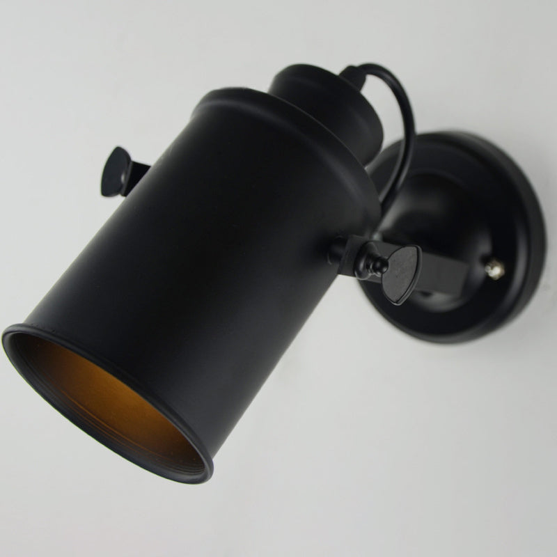 Luces de apliques de pared armada de estilo industrial estadounidense 1 apliques de metal ligero