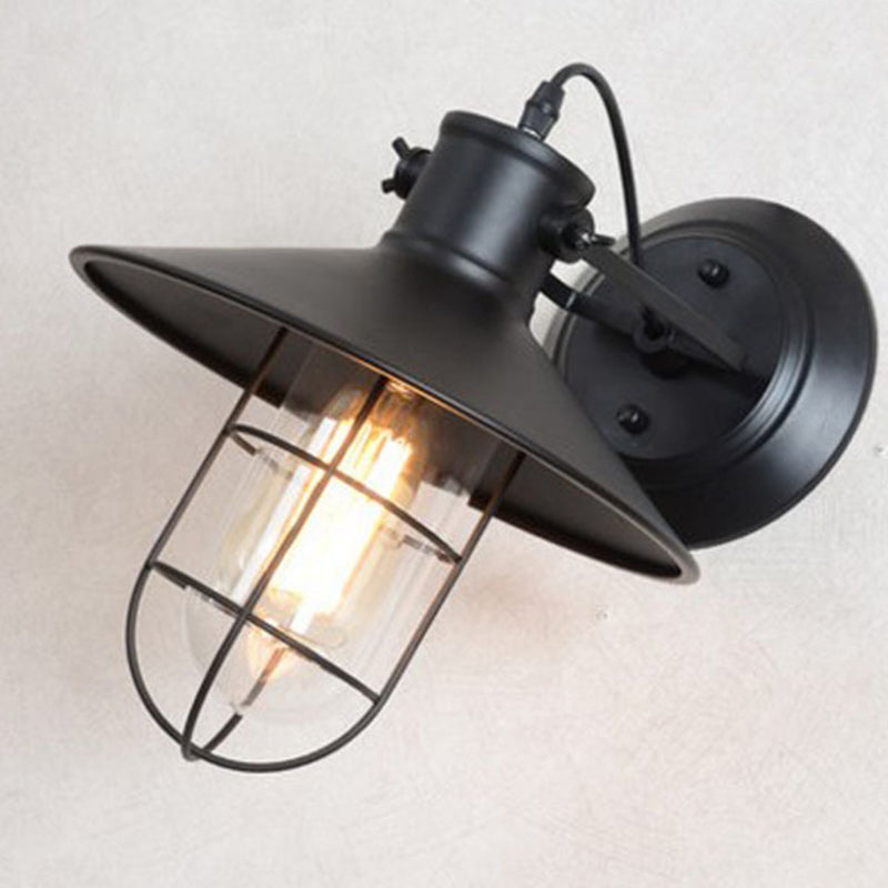 Angle Shade Wandleuchte amerikanische Retro -Industriestil Metal 1 Leichte Leuchten