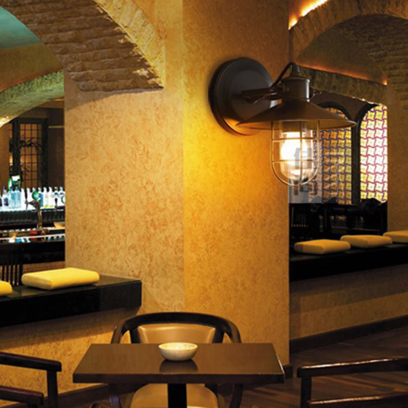 Angle Shade Wandleuchte amerikanische Retro -Industriestil Metal 1 Leichte Leuchten