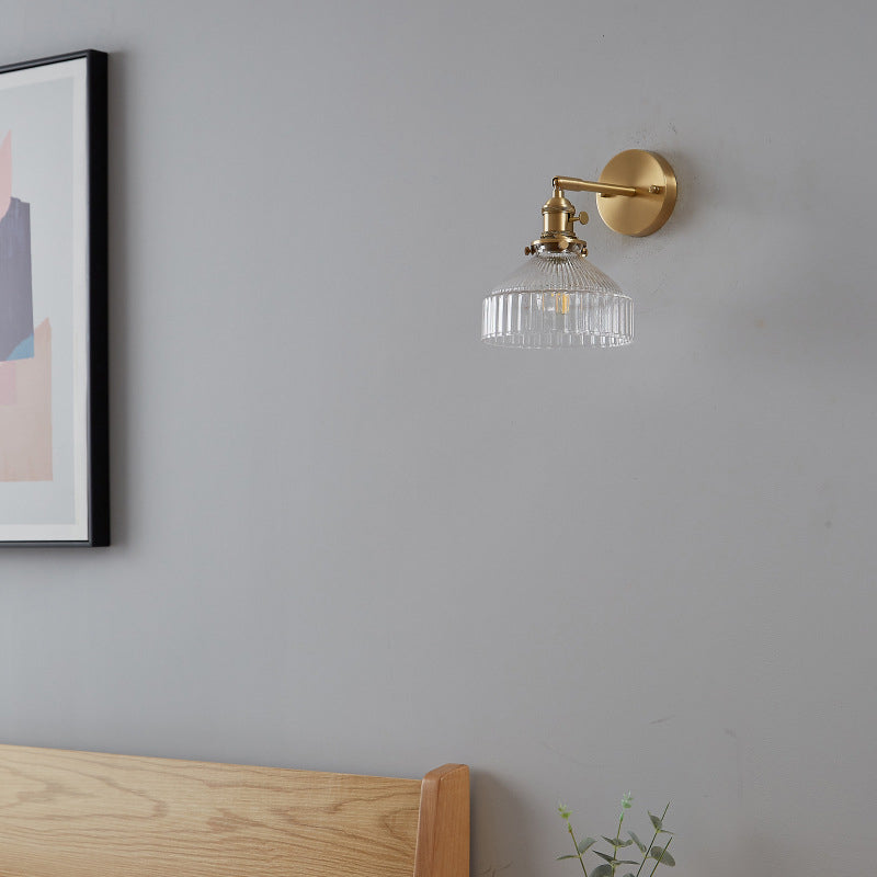 Adjustable Angle 1 Light Armed Wall Light Sconce Nordic Light Extravagant Style Glass Sconces