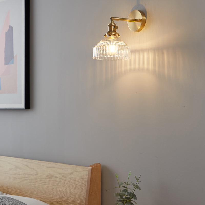Adjustable Angle 1 Light Armed Wall Light Sconce Nordic Light Extravagant Style Glass Sconces
