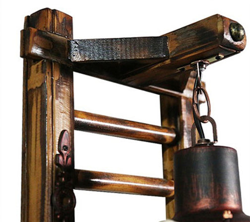 Retro -stijl muurlicht SCONCE met lampenkap 1 lichtglazen sconces