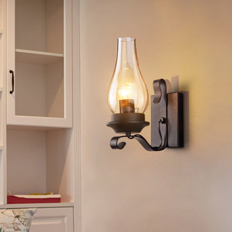 Retro Industrial Style Schattierte Wandleuchte Leuchten 1 Lichtglas -Leuchten