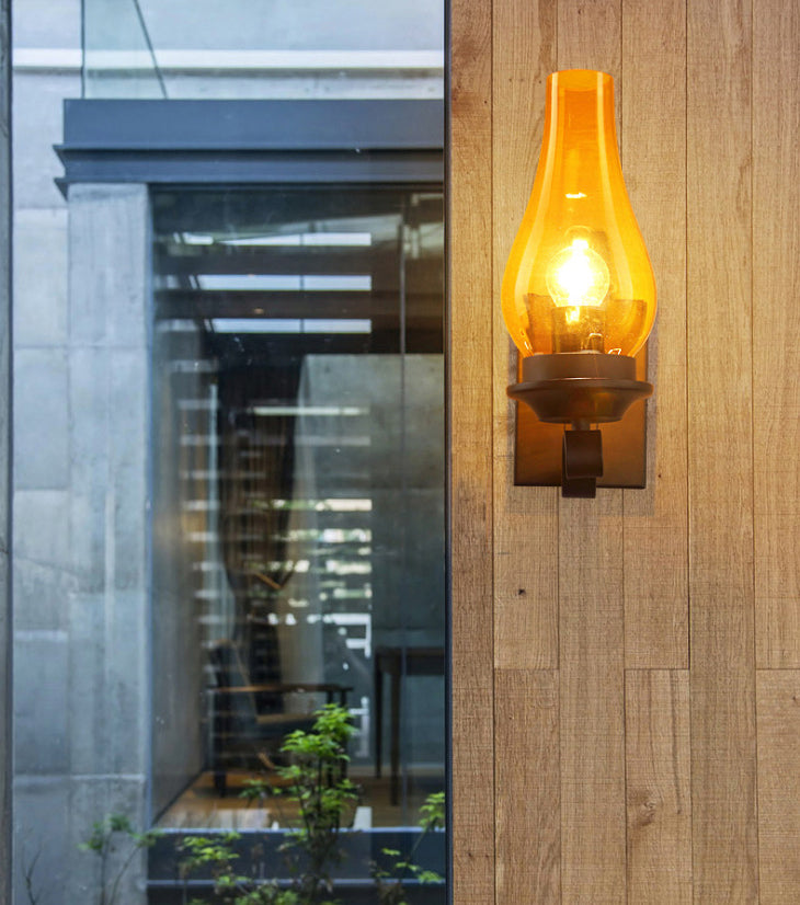 Retro Industrial Style Schattierte Wandleuchte Leuchten 1 Lichtglas -Leuchten