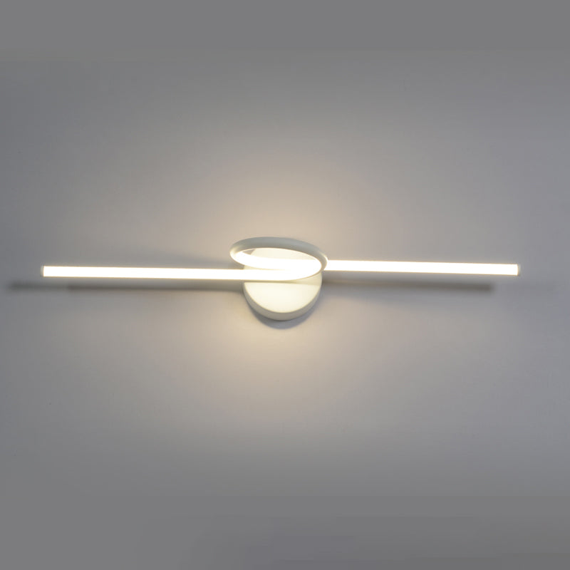Linear Vanity Light Fixture Nordic Minimalist Style Metal Single Vanity Light