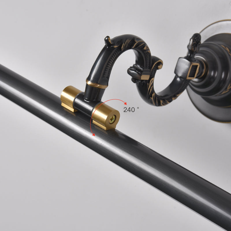 Linear Vanity Light Fixture Retro Style Copper Single Vanity Light