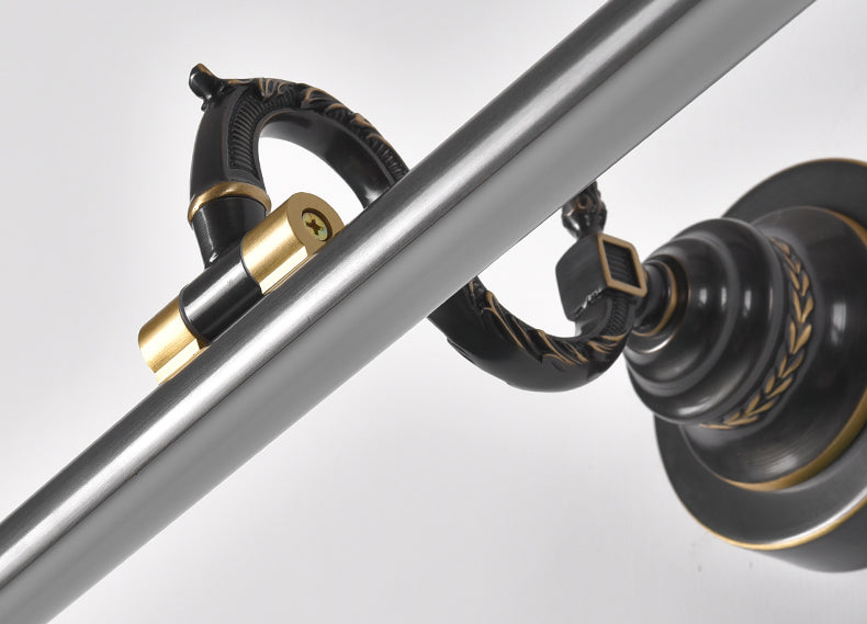 Linear Vanity Light Fixture Retro Style Copper Single Vanity Light