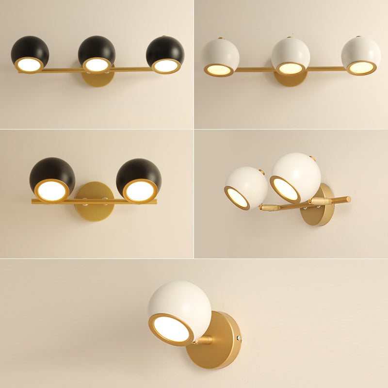 Globe Vanity Wall Sconce Nordic Minimalist Style Metal Vanity Lampe
