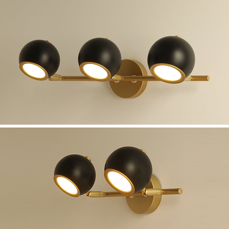 Globe Vanity Wall Sconce Nordic Minimalist Style Metal Vanity Lampe