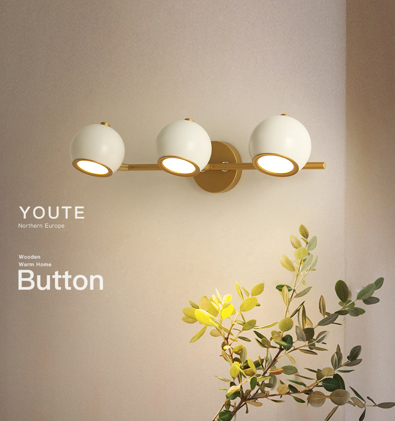 Globe Vanity Wall Sconce Nordic Minimalist Style Metal Vanity Lampe