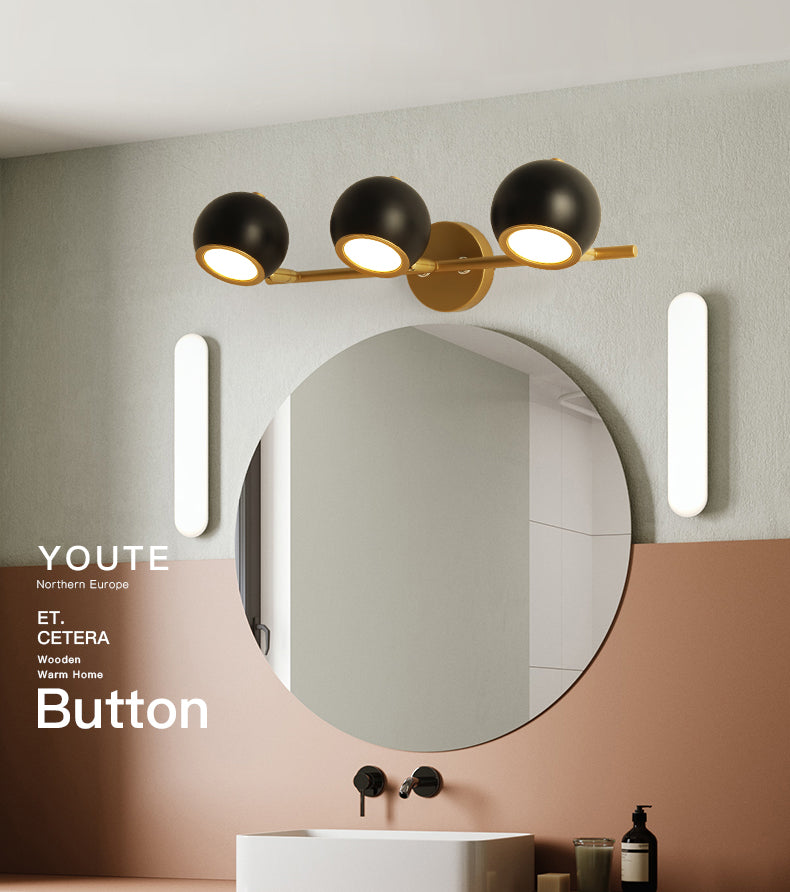 Globe Vanity Wall Sconce Nordic Minimalist Style Metal Vanity Lampe