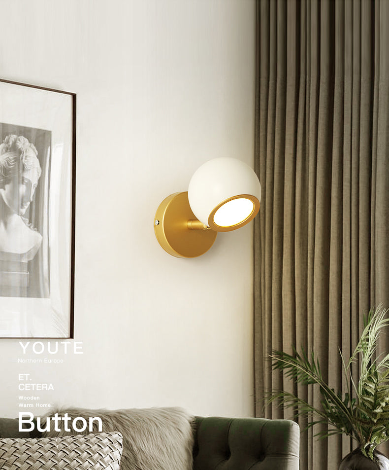 Globe Vanity Wall Sconce Nordic Minimalist Style Metal Vanity Lampe