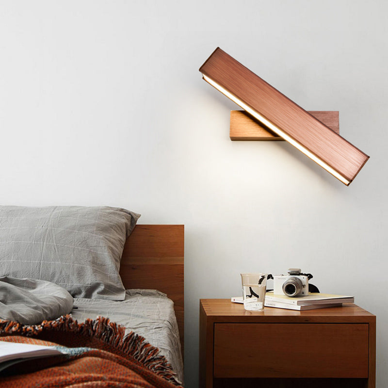 Rectangular Wall Light Sconces Modern Minimalist Style Aluminum 1 Light Sconces