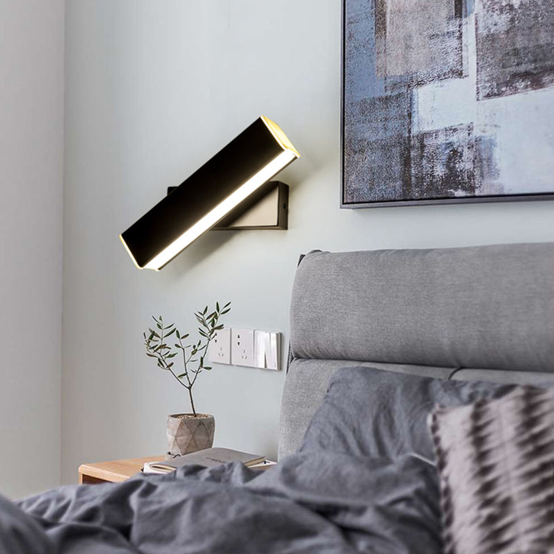 Rectangular Wall Light Sconces Modern Minimalist Style Aluminum 1 Light Sconces