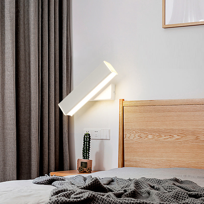 Rectangular Wall Light Sconces Modern Minimalist Style Aluminum 1 Light Sconces