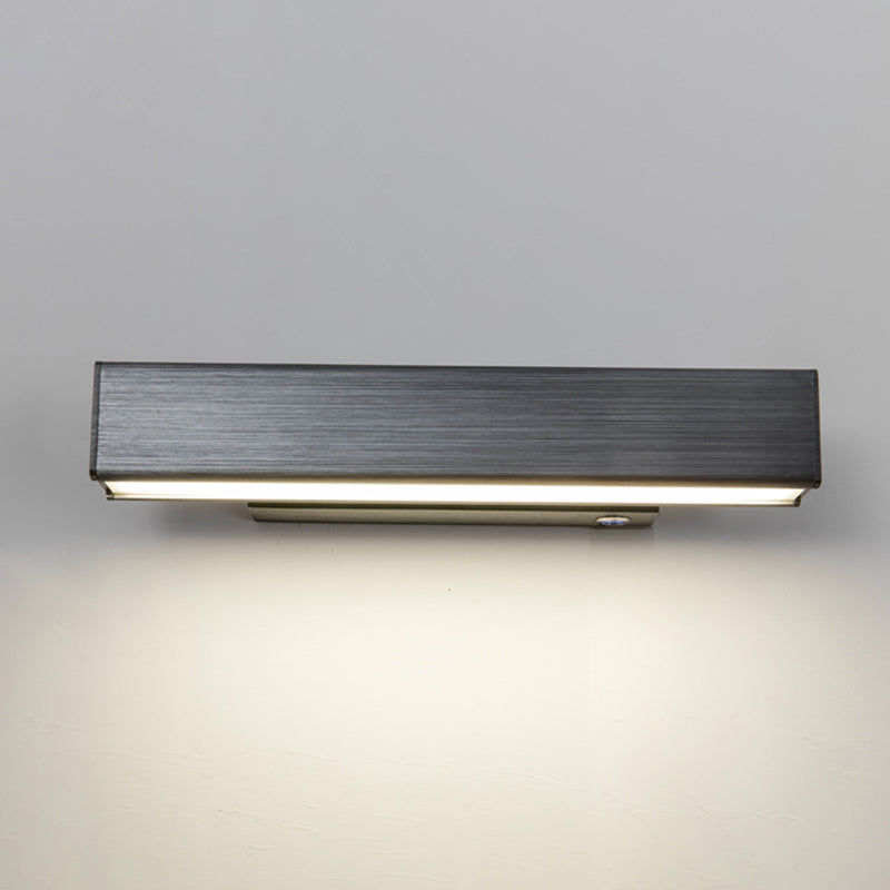 Rectangular Wall Light Sconces Modern Minimalist Style Aluminum 1 Light Sconces