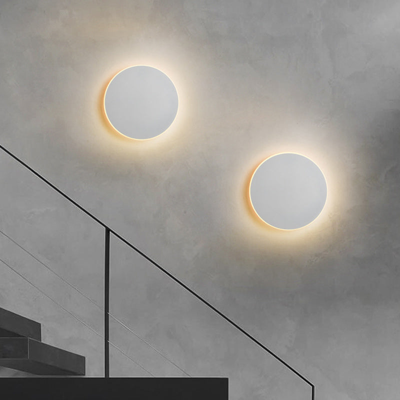 Round Disc Wall Light Sconces Modern Minimalist Style Acrylic 1 Light Sconces