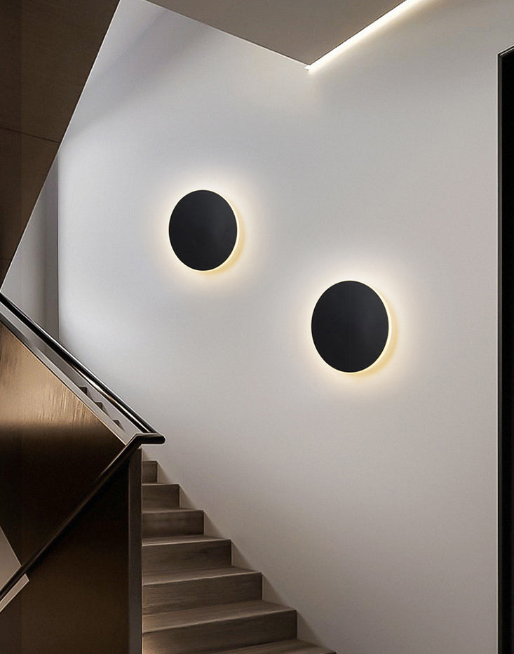 Round Disc Wall Light Sconces Modern Minimalist Style Acrylic 1 Light Sconces