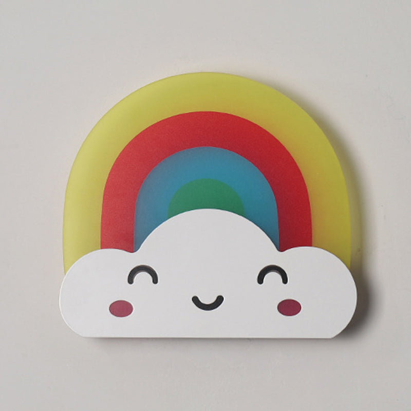 Fispositivi da parete in stile creativo cartone animato Light Acrilic Wall Light per camera da letto