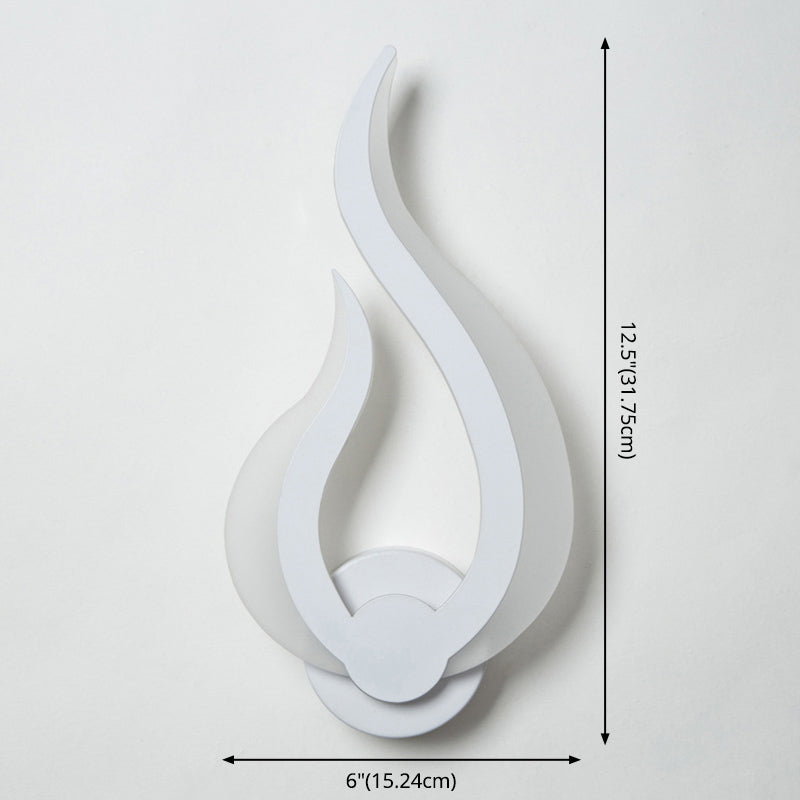 Flame Wall Light Fixtures Modern Minimalist Style Acrylic Sconces