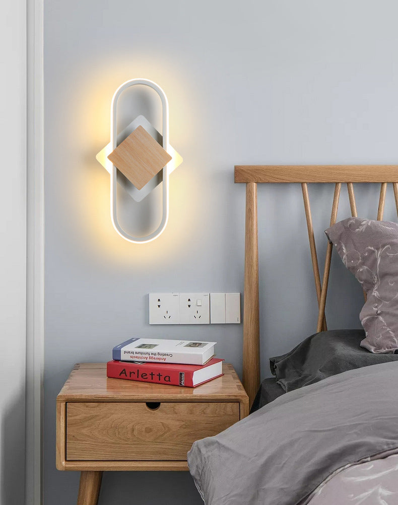 Oval Wall Light Fixtures Modern Minimalist Style Acrylic Sconces