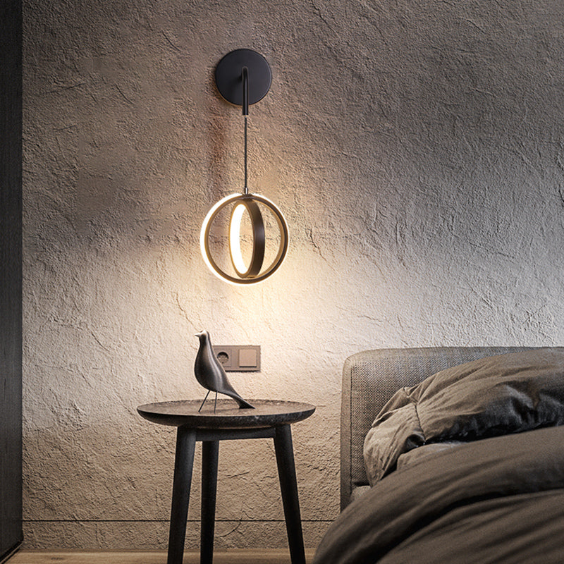 Luminaires muraux circulaires appliques en métal de style minimaliste moderne