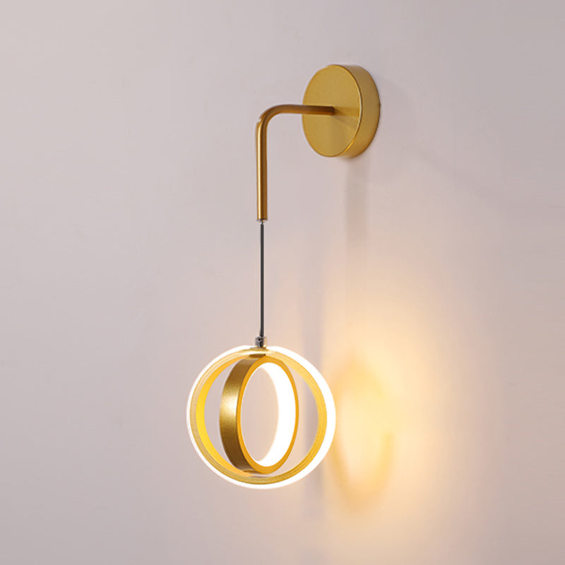 Luminaires muraux circulaires appliques en métal de style minimaliste moderne