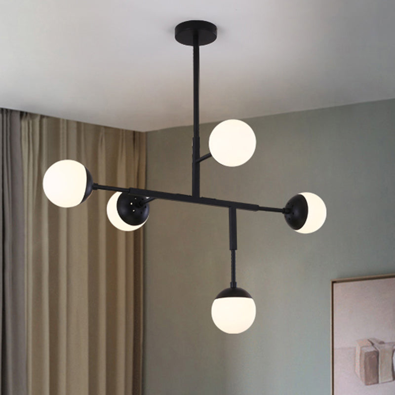 5 luci lampadario a forma di sfera a forma di sfere lampadario a soffitto metallo contemporaneo per la sala da studio