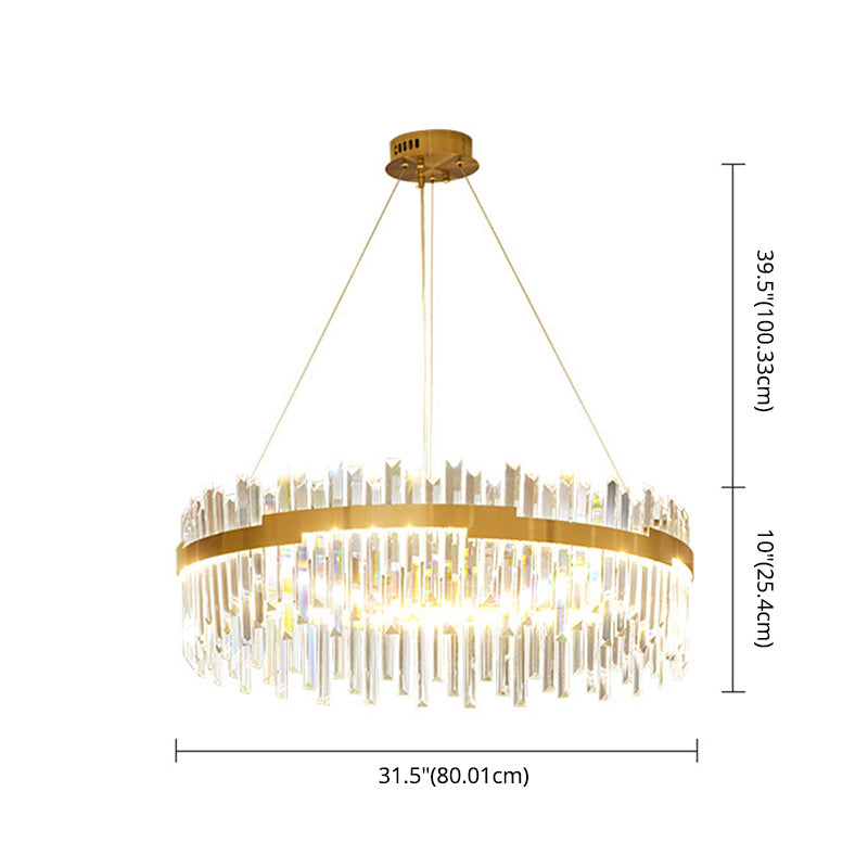 Lampada il lampadario circolare Light Segnalizzazione moderna Simplicity Crystal Crystal Ciondolo per il ristorante