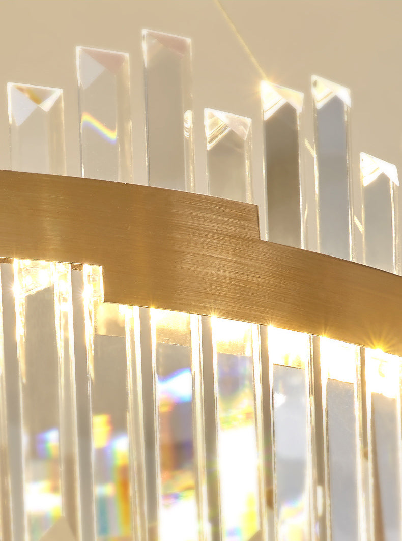 Lampada il lampadario circolare Light Segnalizzazione moderna Simplicity Crystal Crystal Ciondolo per il ristorante