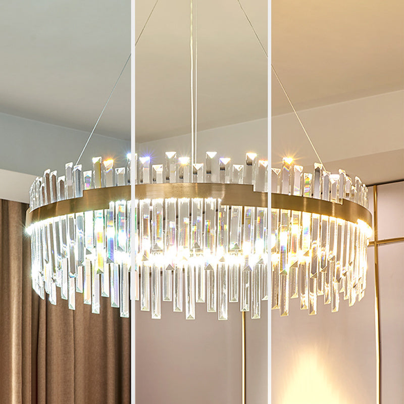 Lampada il lampadario circolare Light Segnalizzazione moderna Simplicity Crystal Crystal Ciondolo per il ristorante