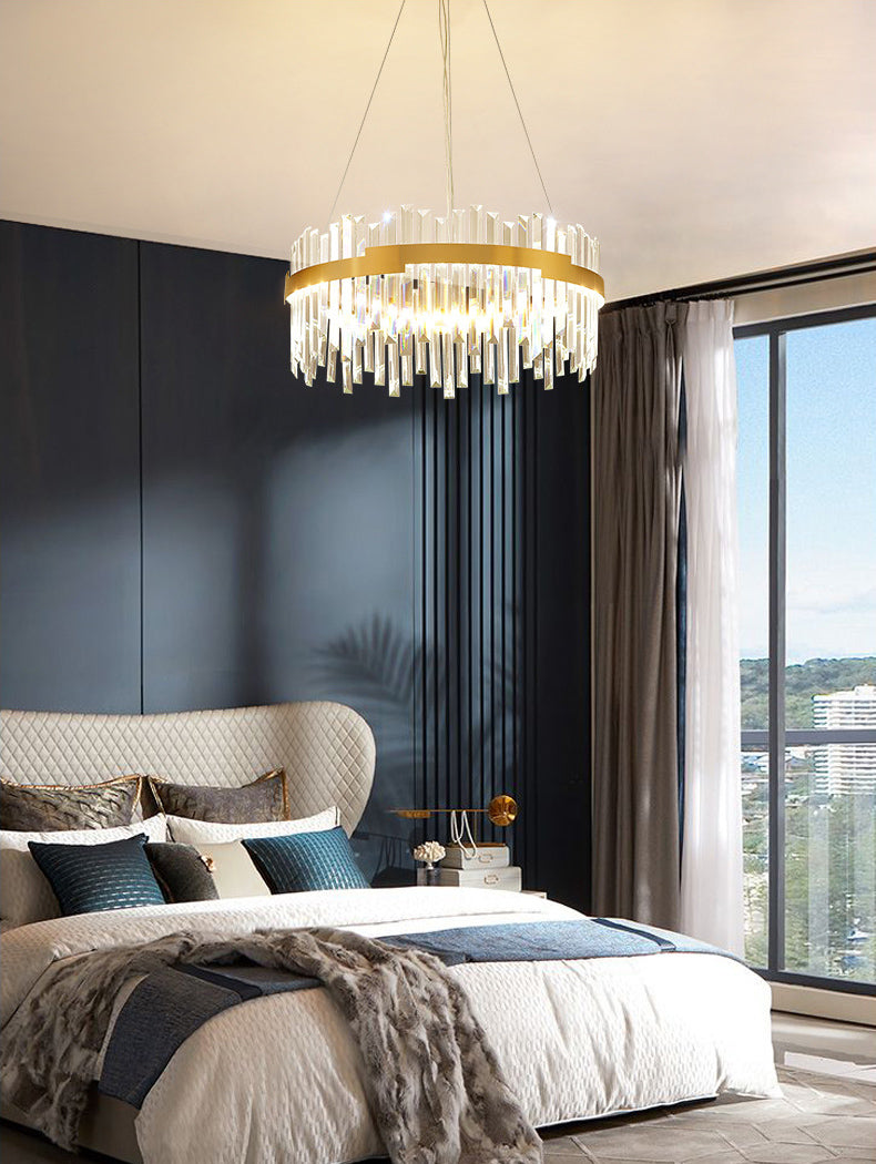 Lampada il lampadario circolare Light Segnalizzazione moderna Simplicity Crystal Crystal Ciondolo per il ristorante