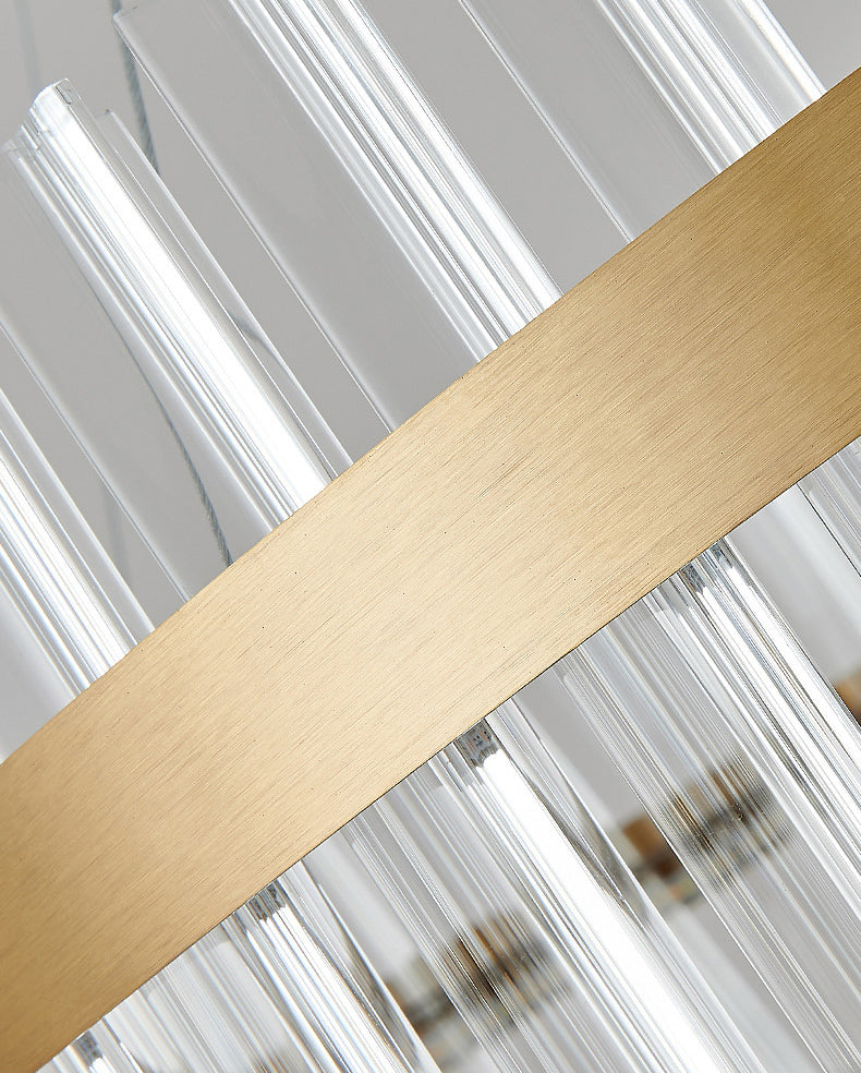 Postmodern Circular Suspended Lighting Fixture Crystal Hanging Ceiling Fixture for Restaurant