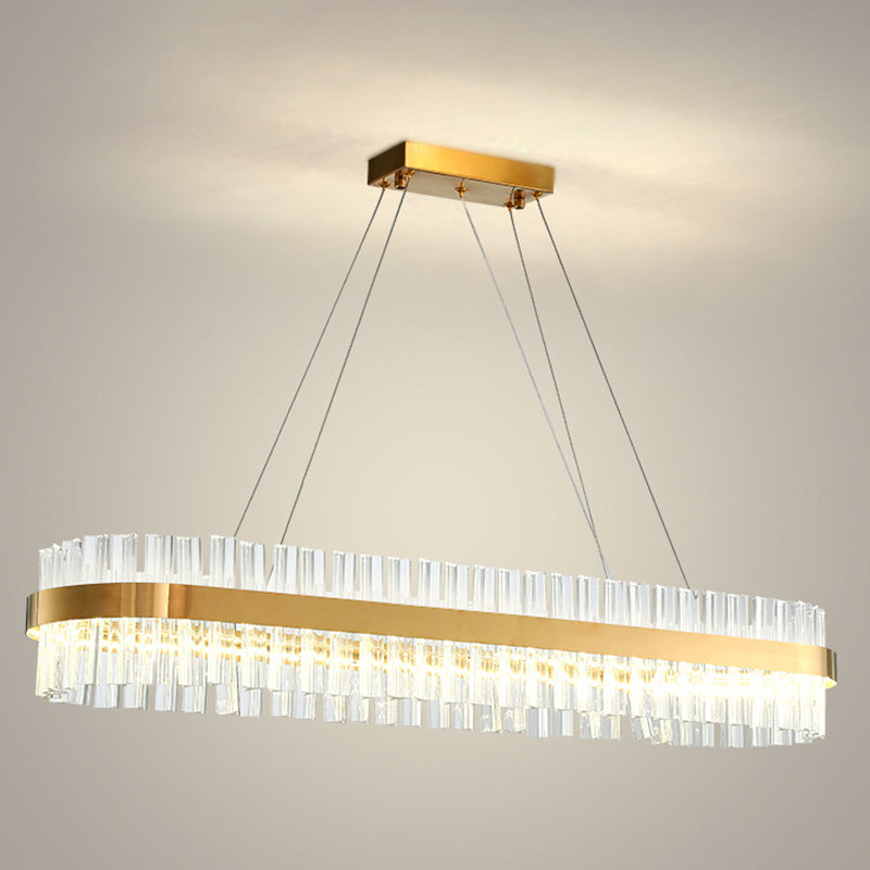 Postmodern Simplicity Round Pendant Chandelier Crystal Hanging Light Fixture for Living Room