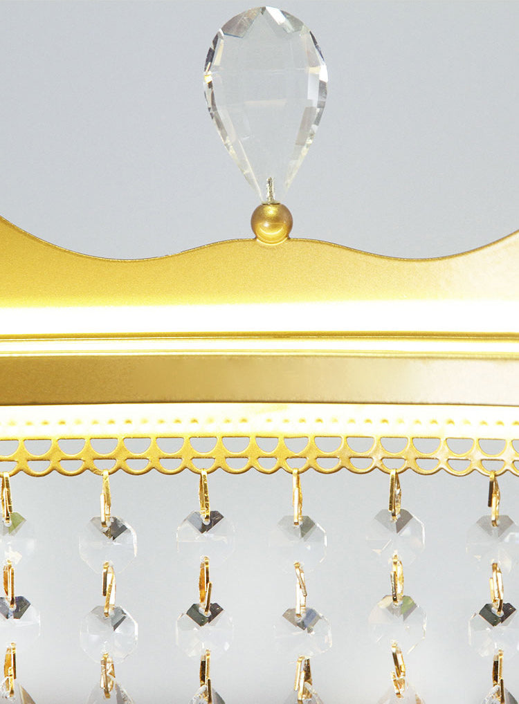 Contemporary Crown Chandelier Lights Crystal Pendant Ceiling Lights for Living Room
