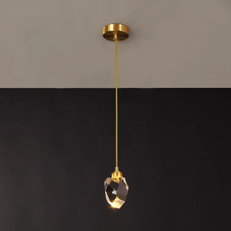 Postmoderne Einfachheit Geometrisch hängende Deckenleuchte Kristall -Aufhängung Anhänger Licht für das Restaurant