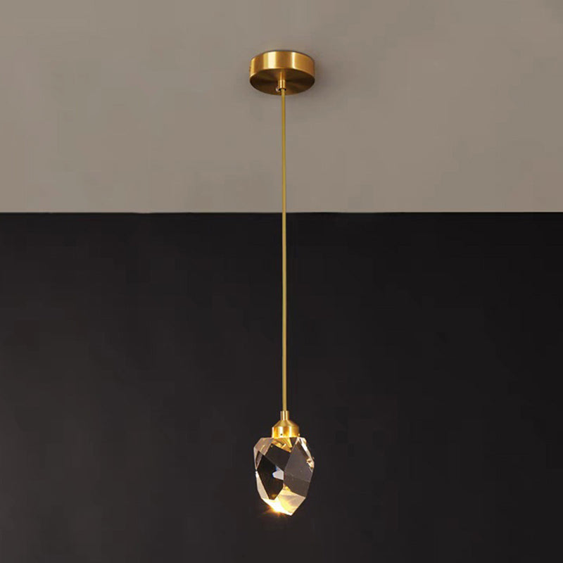 Postmoderne Einfachheit Geometrisch hängende Deckenleuchte Kristall -Aufhängung Anhänger Licht für das Restaurant